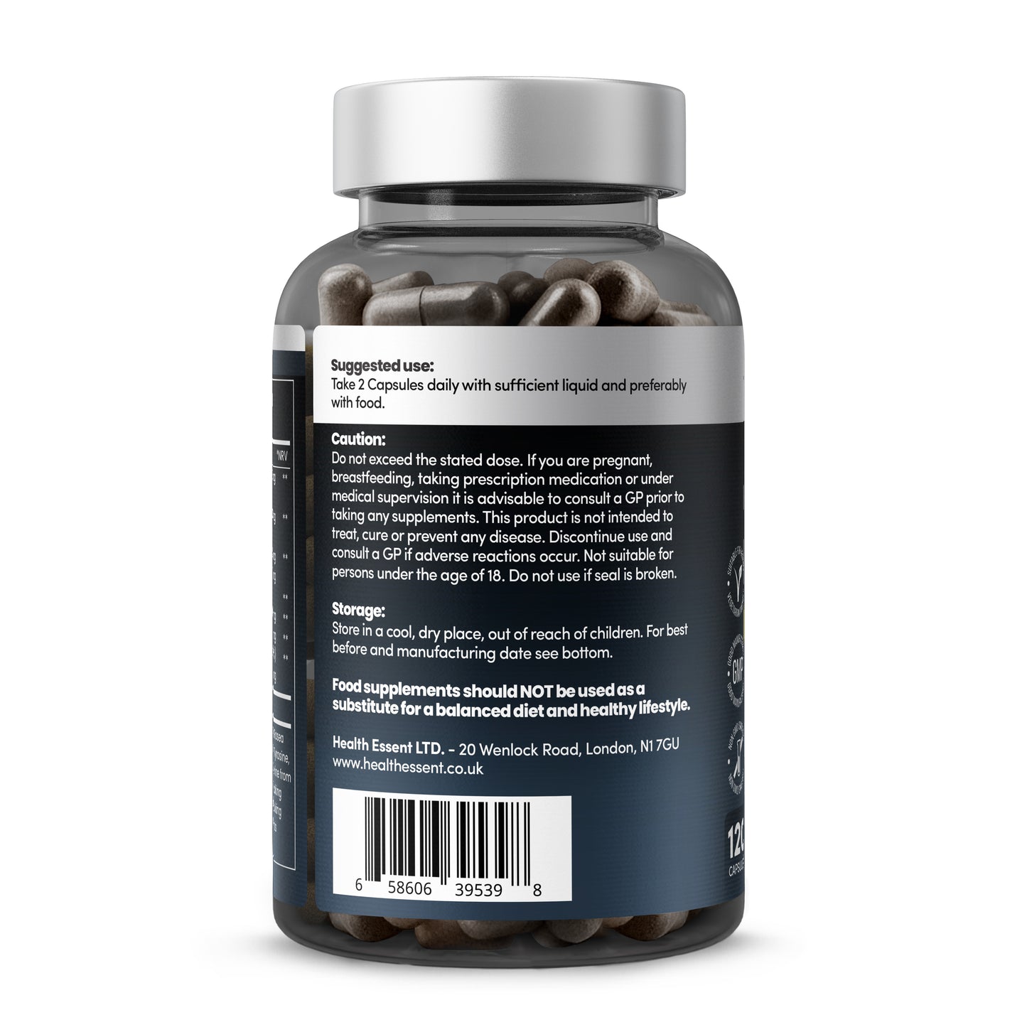 CortiSolve Balance usage instructions: Take 2 capsules daily with food for optimal cortisol balance and stress resilience, with cautions for pregnancy, medication interactions, and protocol recommendations for 8-12 weeks