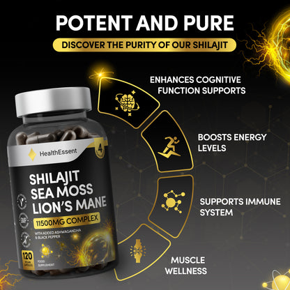 Shilajit Seamoss and Lions Mane Capsules