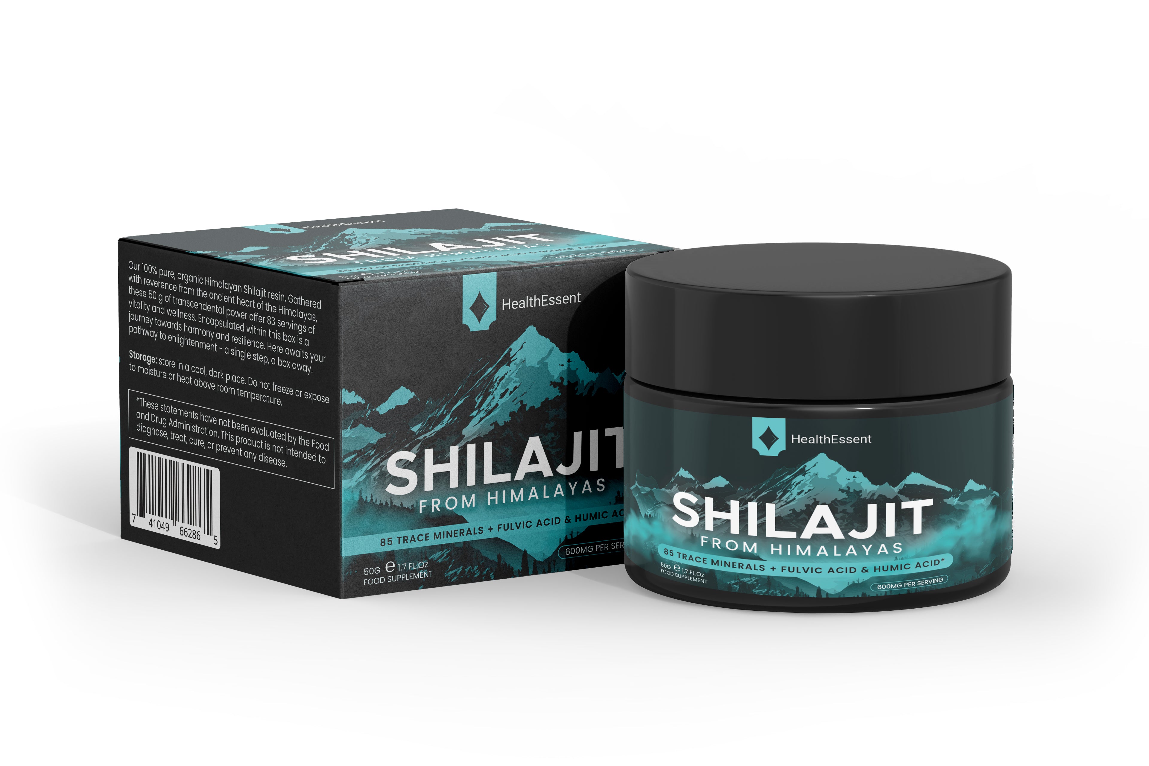 Shilajit Organic & Pure, Raw Shilajit Resin (50g), Shilajit Resin Pure Organic Himalayan by Health Essent - 50g