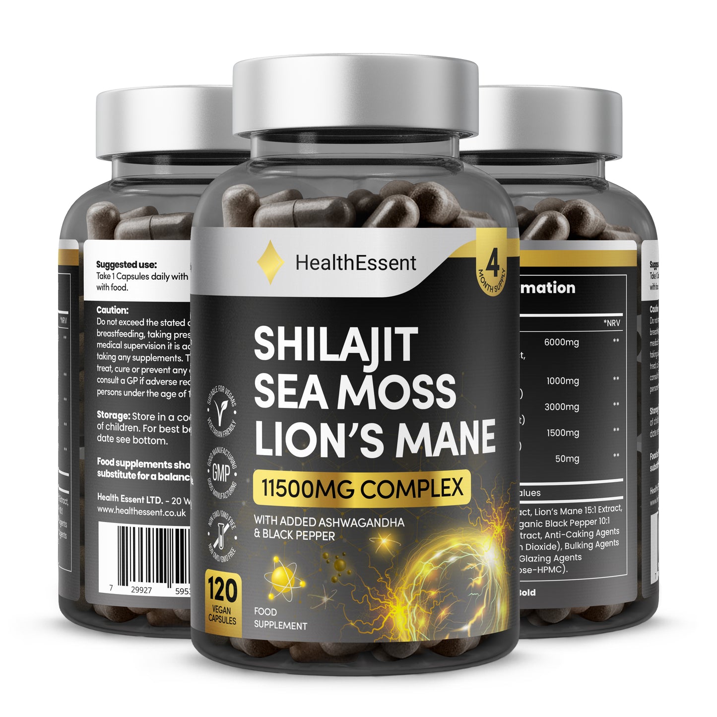 Shilajit Seamoss and Lions Mane Capsules
