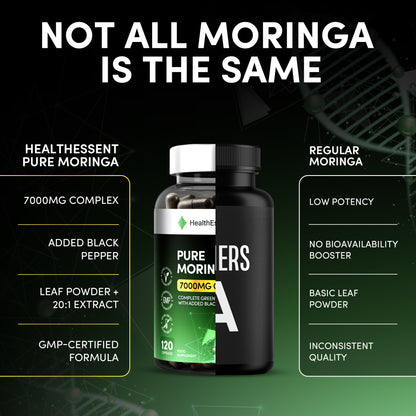 Active person with Moringa Leaf 7000mg Complex supplement supporting energy, vitality, and metabolic health for active lifestyle