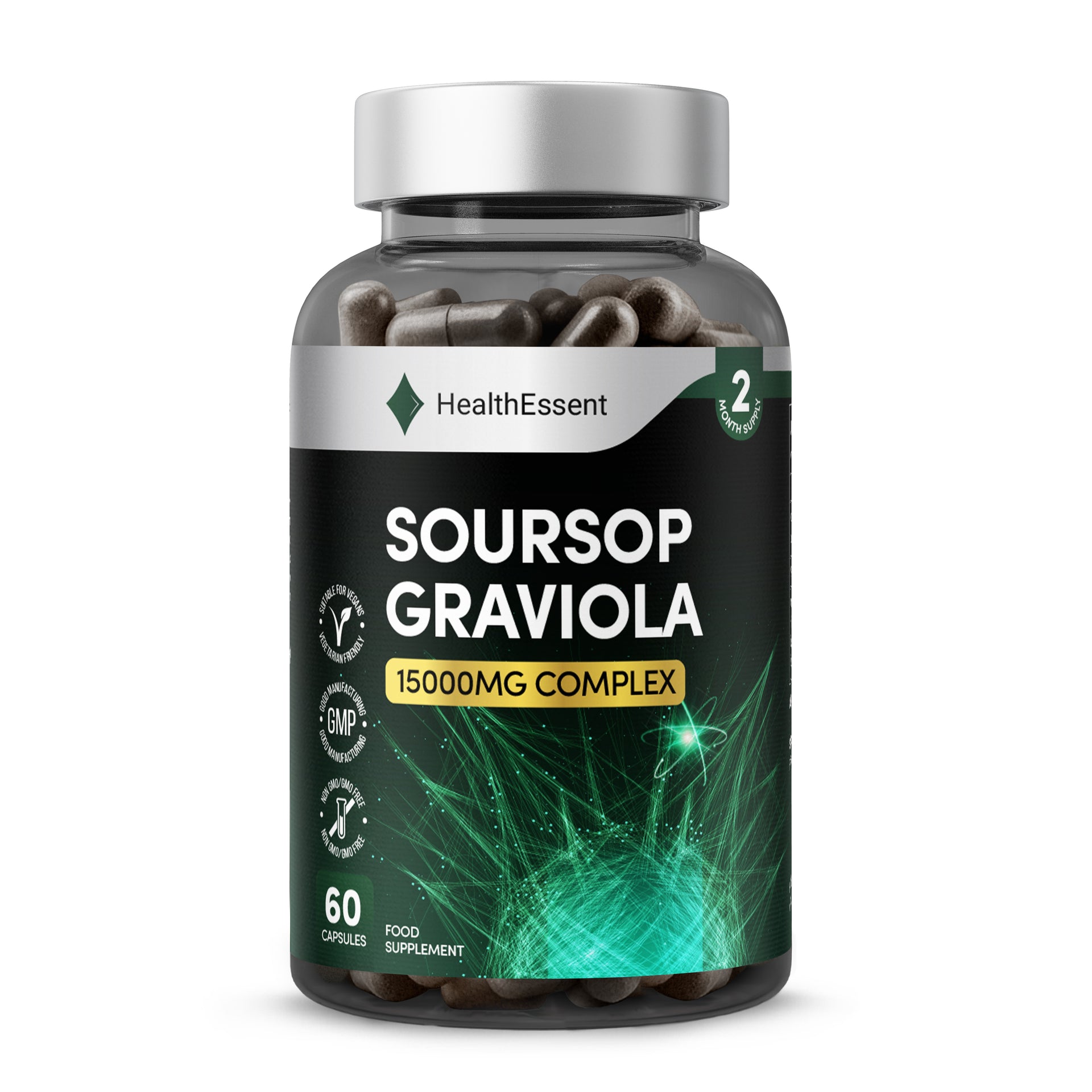 1950mg Di Soursop Graviola Capsule Di Foglie Organiche In Polvere Ricche Di Pote - Foto 10