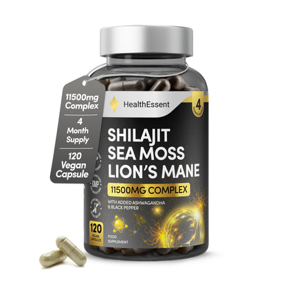 Shilajit, Sea Moss & Lion's Mane Complex - Natural Energy & Brain Support